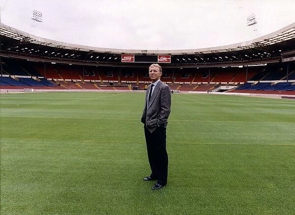 Bobby Moore former footballer and captain of England on the pitch at Wembley