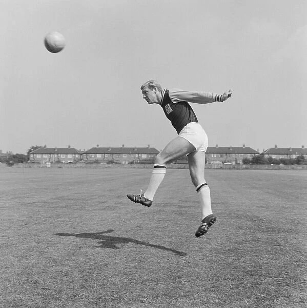 Bobby Moore, West Ham United Defender, pictured during training session at Chadwell Heath