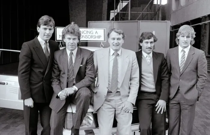 Framed Print : Bobby Robson England Manager at photocall news press conference to announce the formation