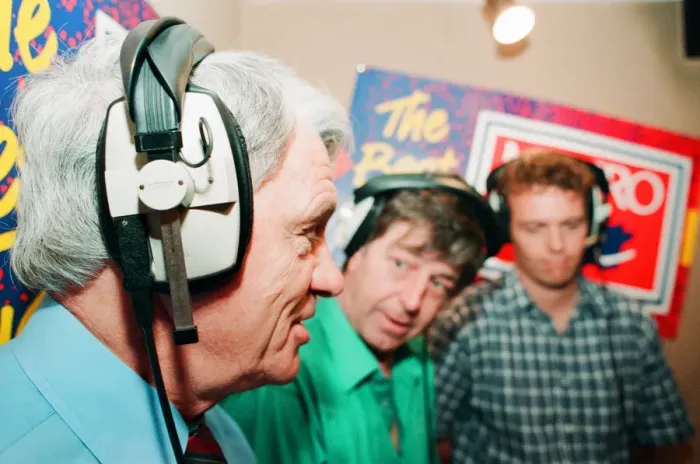 Framed Print : Bobby Robson, FC Porto Manager, 1994 to 1996, is interviewed by Metro Radio, Newcastle Framed Print : Bobby Robson, FC Porto Manager, 1994 to 1996, is interviewed by Metro Radio, Newcastle