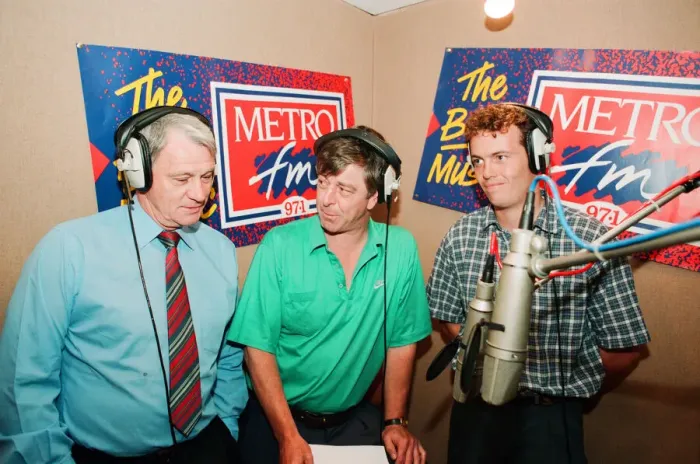 Framed Print : Bobby Robson, FC Porto Manager, 1994 to 1996, is interviewed by Metro Radio, Newcastle Framed Print : Bobby Robson, FC Porto Manager, 1994 to 1996, is interviewed by Metro Radio, Newcastle