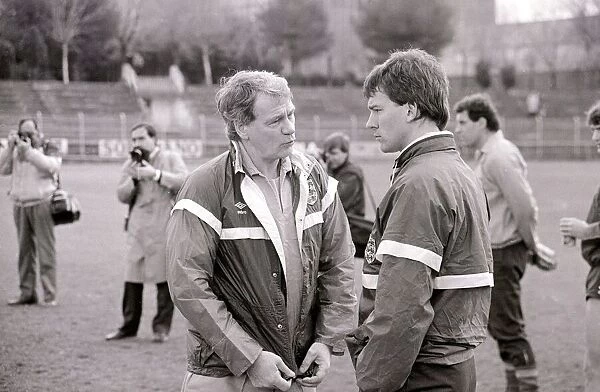Bobby Robson - February 1987 England Football Manager with Players