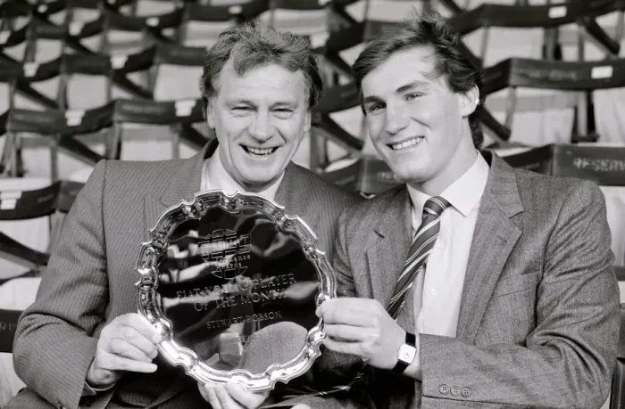 Framed Print : Bobby Robson - January 1986 England manager with Don Howe and Stewart Robson Framed Print : Bobby Robson - January 1986 England manager with Don Howe and Stewart Robson