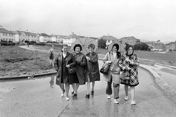 Bogside peace women seen here on the streets of Londonderry bogside left to right