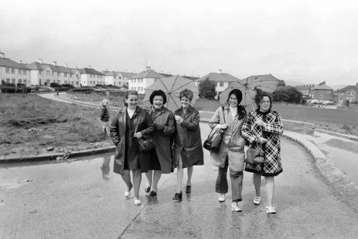 Framed Print : Bogside peace women seen here on the streets of Londonderry bogside left to right