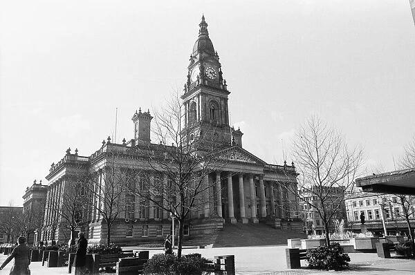 Bolton Town Hall and Victoria Square, Greater Manchester. 14th March 1979
