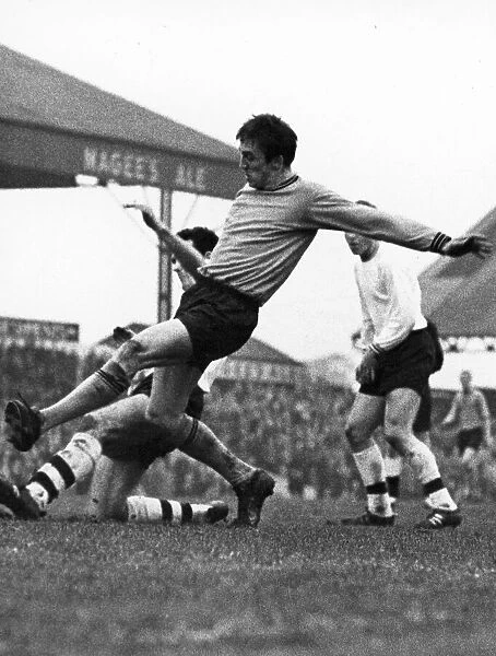 Bolton v Hull City November 1966 Chris Chilton in action during the match against