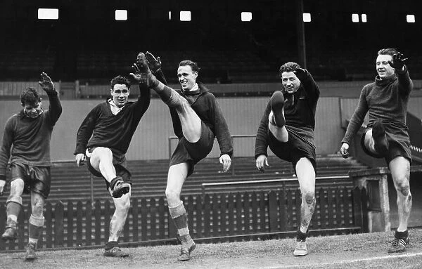 Bolton Wanderers football players pictured during training session ahead of FA Cup tie