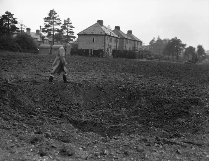 Framed Print : Bomb damage after Air Raid, Solihull, Birmingham, 27th July 1942