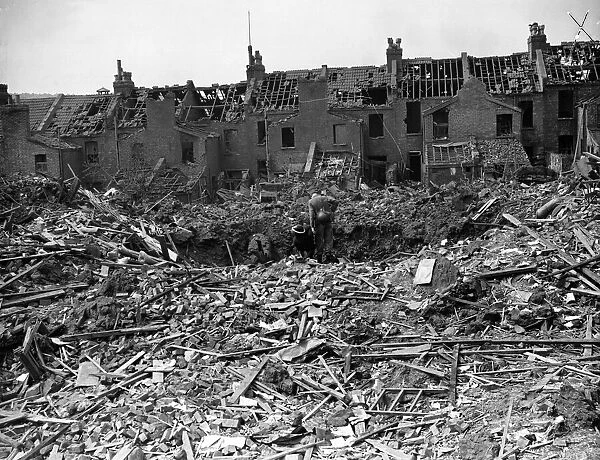 Bomb damage on Almorah Road, Bedminster, Bristol. 11th June 1941