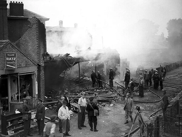Bomb damage in Bridlington during WW2