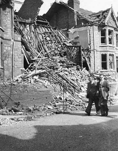 Bomb damage in Bristol. Avon and Somerset area of England