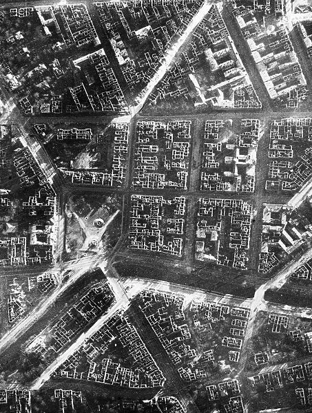Bomb damage to central Berlin near the Tiergarten area. 8th March 1944