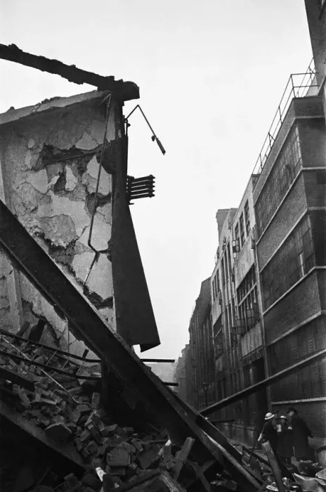 Framed Print : Bomb damage around the City of London following the most devastating raid on London which Framed Print : Bomb damage around the City of London following the most devastating raid on London which