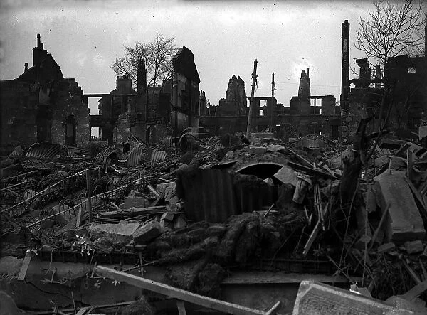 Bomb Damage Glasgow Clydeside during WW2 14th March 1941