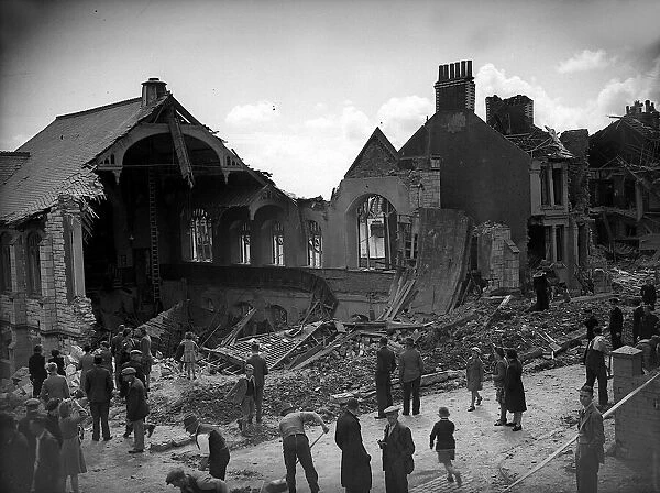 Bomb damage in Grimsby during WW2