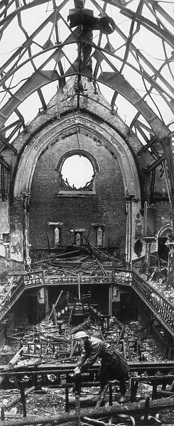Bomb damage to the Hamlet Free Church in Liverpool during Second World War