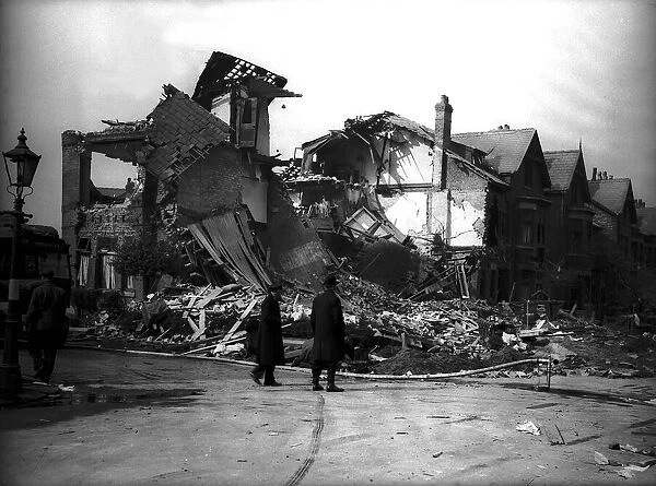 Bomb damage in Liverpool during WW2