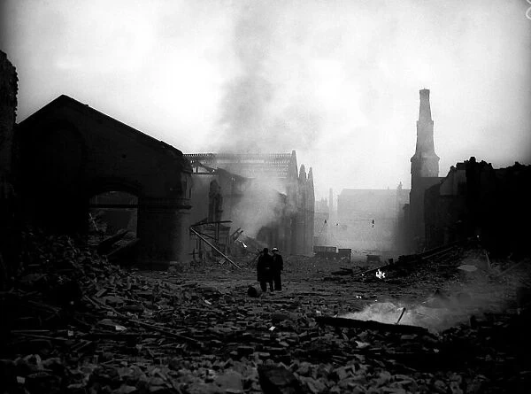 Bomb damage in Liverpool during WW2