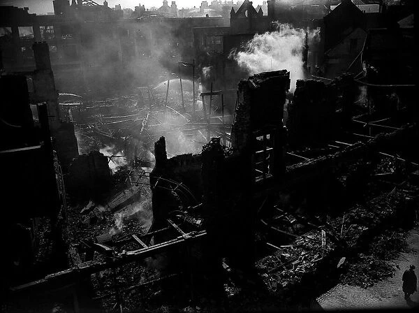 Bomb Damage Norwich during WW2 Circa April 1942