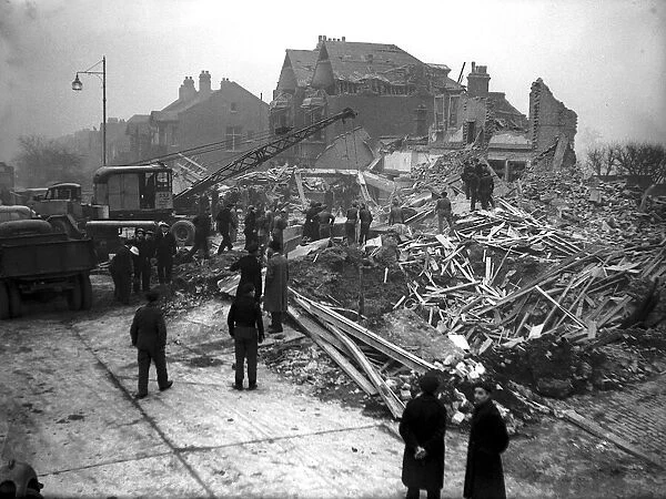 Bomb damage in Southern England during WW2