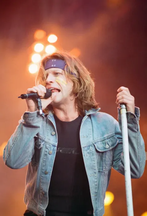 Framed Print : Bon Jovi in Concert, These Days Tour, National Stadium, Cardiff Arms Park, Cardiff, Wales
