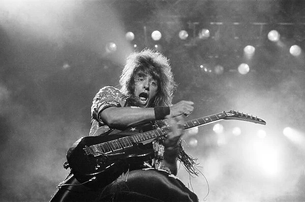 Bon Jovi performing at Monsters of Rock, Castle Donington. Pictured, Richie Sambora