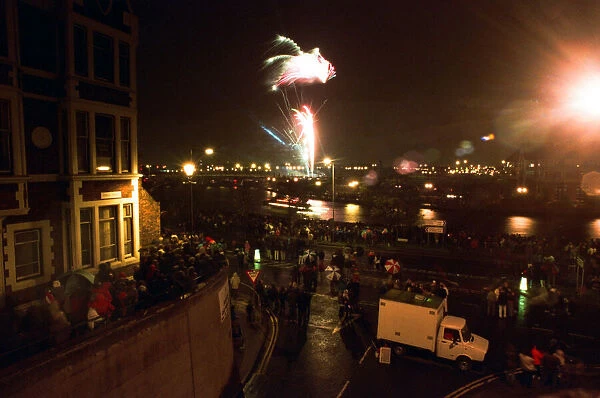 Bonfire celebrations at Stocktons Riverside. 5th November 1996