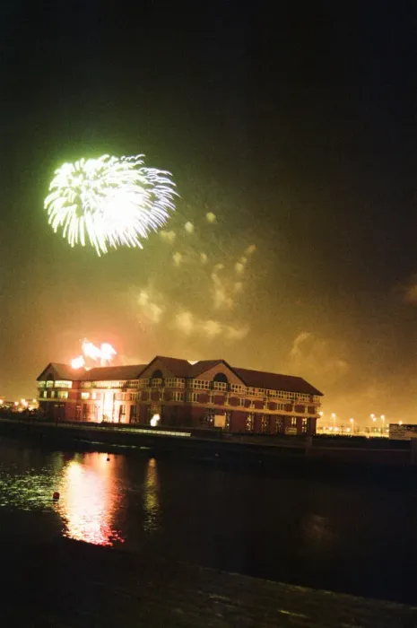 Framed Print : Bonfire Night, Stockton, North Yorkshire, England, 5th November 1992