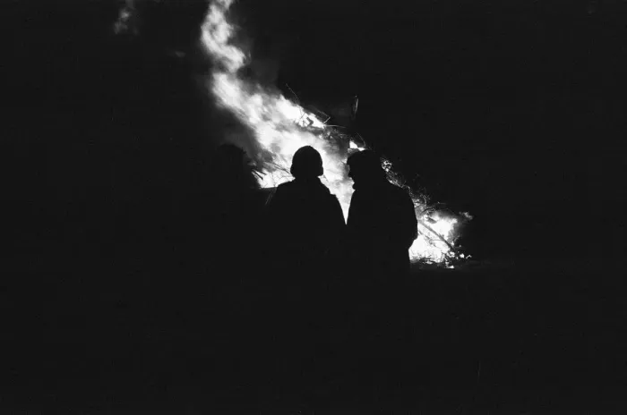 Framed Print : Bonfire Night at Waterloo Meadows park, Reading, Berkshire, November 1980