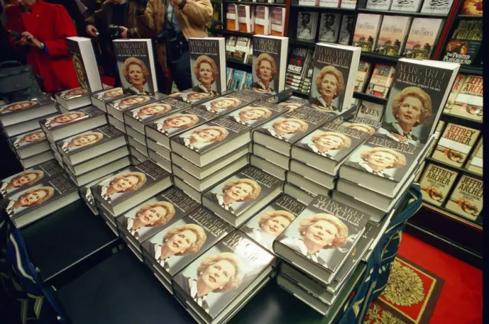 Framed Print : Book signing of Margaret Thatchers memoir The Downing Street years Framed Print : Book signing of Margaret Thatchers memoir The Downing Street years