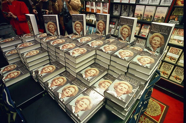 Book signing of Margaret Thatchers memoir 'The Downing Street years'