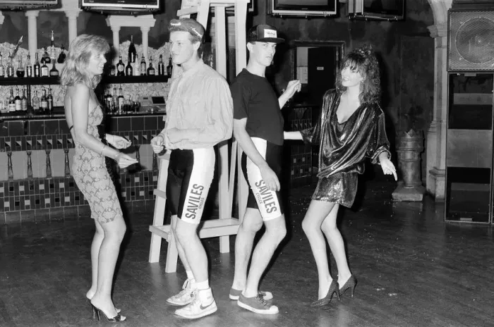 Framed Print : Boppin cycling shorts fashion. 3rd September 1986