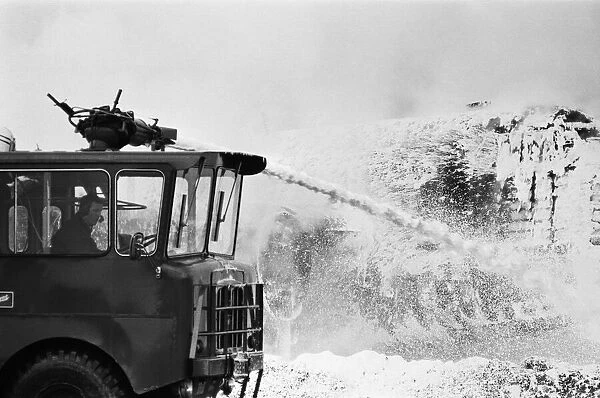 BOT fire training at Standsted Airport. 6th March 1969