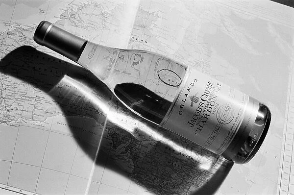 Bottle of White Wine, Orlando, Jacobs Creek, South Eastern Australia Chardonnay 1992