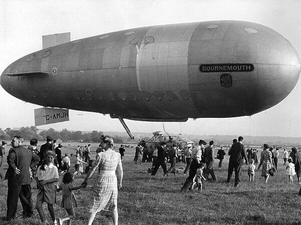 The Bournemouth Non-rigid airship G was 108ft long with a capacity of 45, 000 cu ft