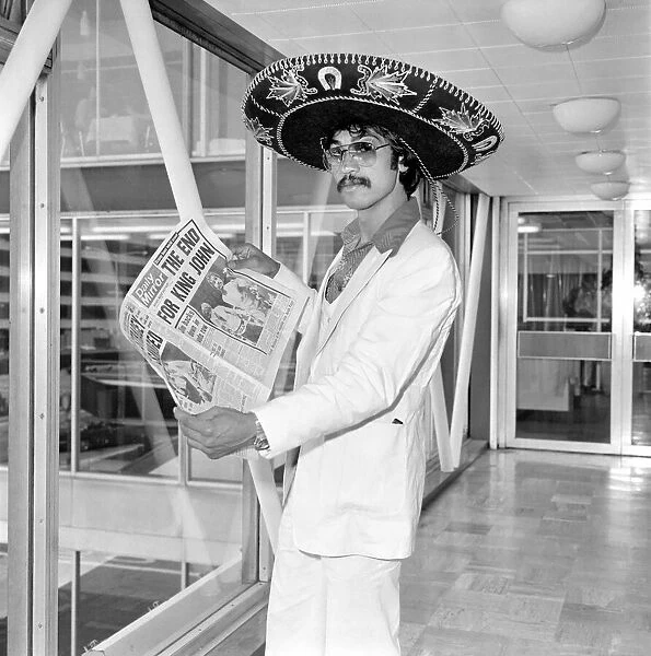 Boxer Carlos Palomino at London Airport. June 1976