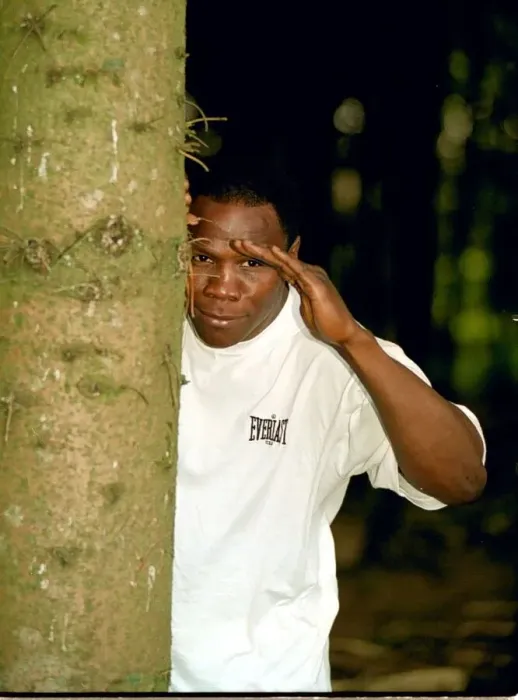 Framed Print : Boxer Chris Eubank July 1998 Out training before his title fight with Carl