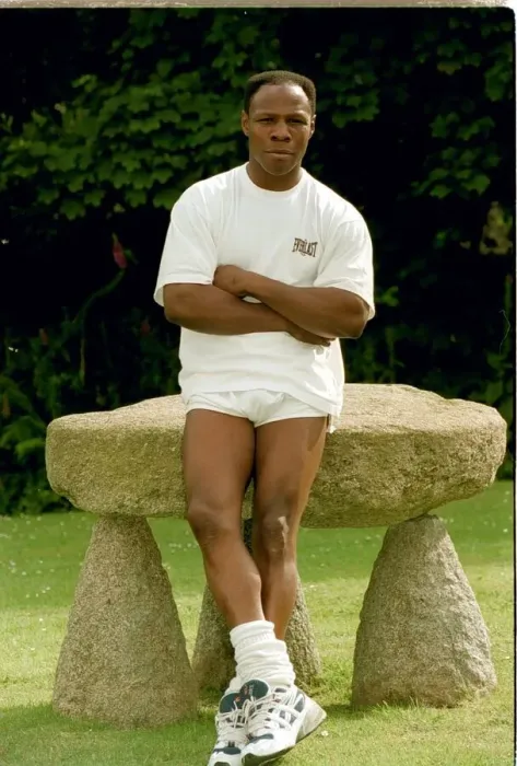 Framed Print : Boxer Chris Eubank July 1998 Out training before his title fight with Carl