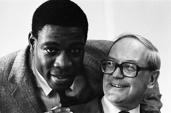 Boxer Frank Bruno and TV presenter Harry Carpenter Known for his double act with British