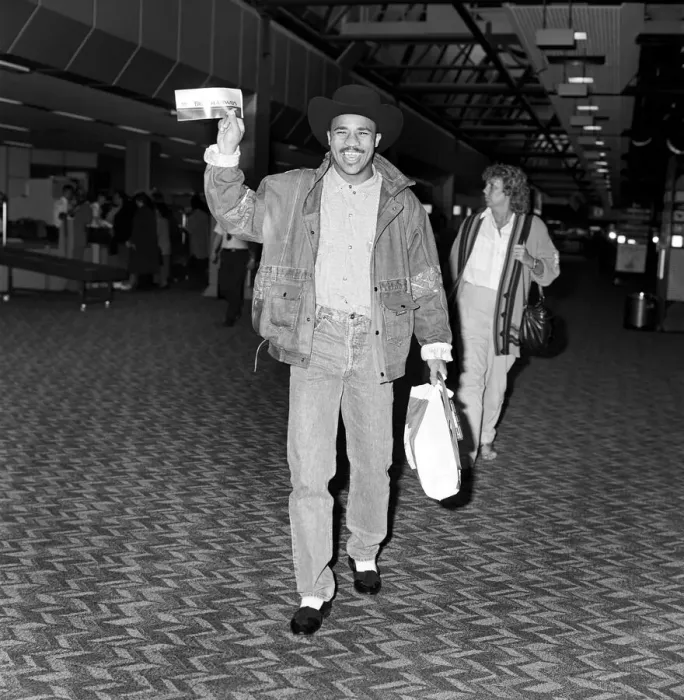 Framed Print : Boxer: Lloyd Honeyghan. March 1987 LDN-87-223 Framed Print : Boxer: Lloyd Honeyghan. March 1987 LDN-87-223
