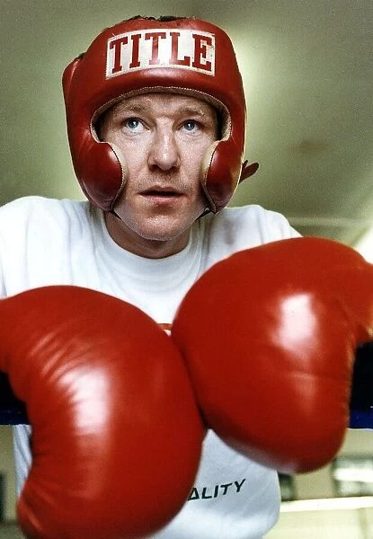 Boxer Terry Marsh in training