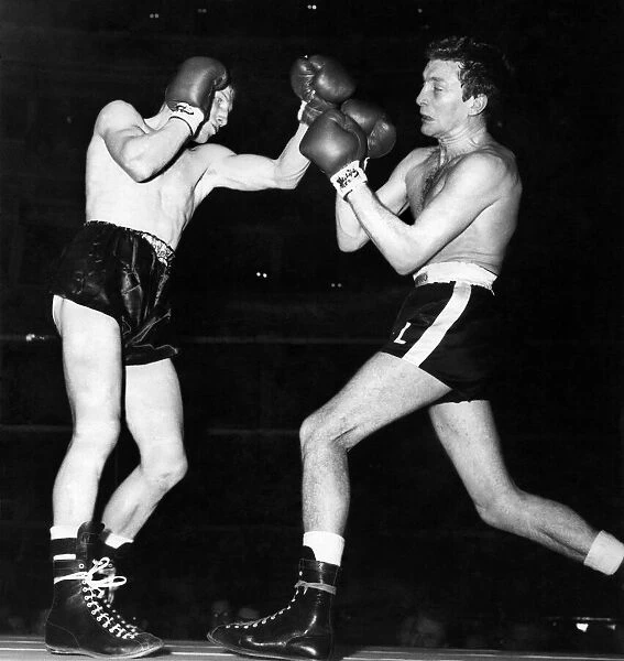 Boxing At Albert Hall. Frankie Taylor V. Phil Lundgren (White Stripe Shorts)