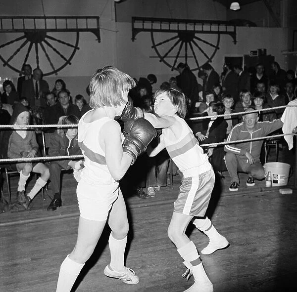 Boxing Club, Stockton, County Durham, North East England, 1975