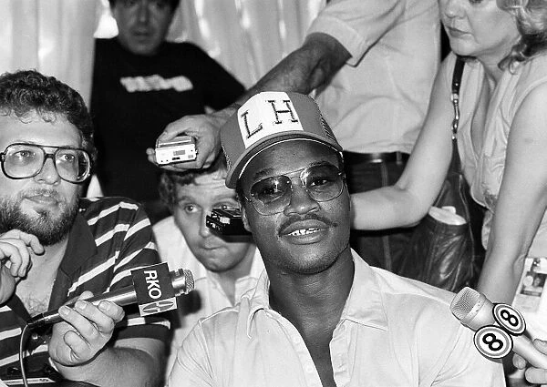 Boxing - Larry Holmes v Muhammad Ali (Cassius Clay) - 1980 Larry Holmes at press