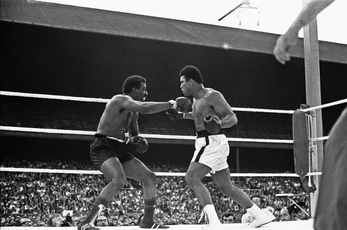 Framed Print : Boxing match between Muhammad Ali and Al Blue'Lewis, held at Croke Park Framed Print : Boxing match between Muhammad Ali and Al Blue'Lewis, held at Croke Park
