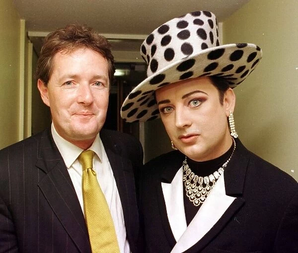 Boy George from Culture Club with Editor Piers Morgan at a Mirror party at the Labour