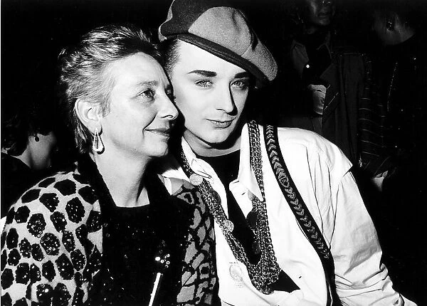 Boy George Lead singer of Pop Group Culture Club with his mother