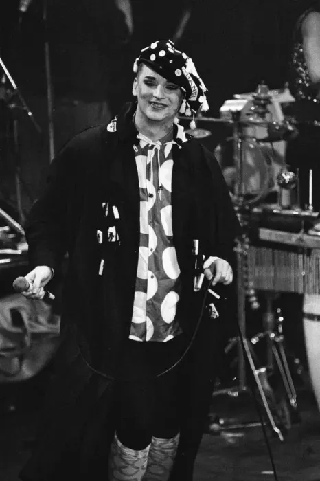 Framed Print : Boy George performing at the Stand by Me: AIDS Day Benefit concert at Wembley Arena
