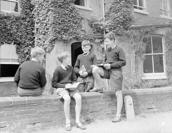 Boys relax in the grounds of St Chads Cathedral School